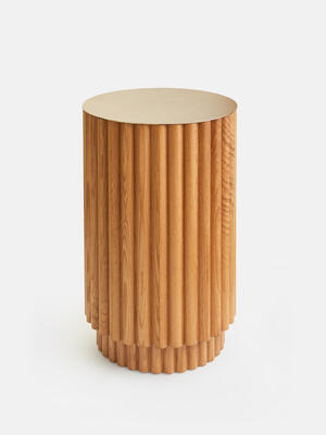 Barrel Side Table - Oak - Hover Image