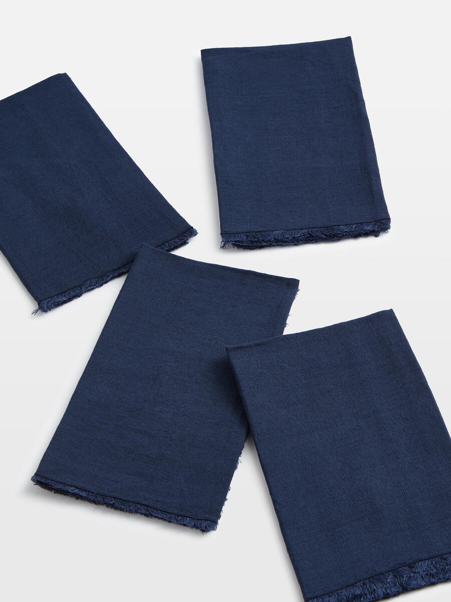 Whitney Linen Napkins Navy - set of four - Listing - Image 1