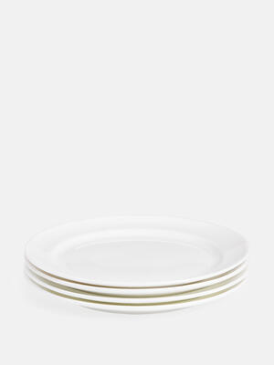 House Side Plate - Bone China - White - Set of Four - Listing Image