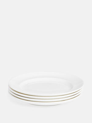 House Bread Plate - Bone China - White - Set of four - Listing Image