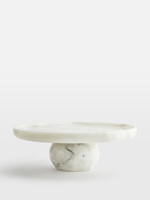 Hermine Cake Stand - White Marble - Listing Image