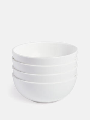 House Soup Bowl - Bone China - White - Set of Four - Hover Image