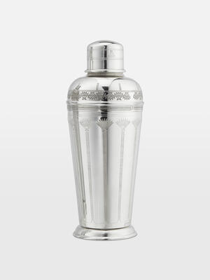 Rochester Engraved Silver Cocktail Shaker - Listing Image