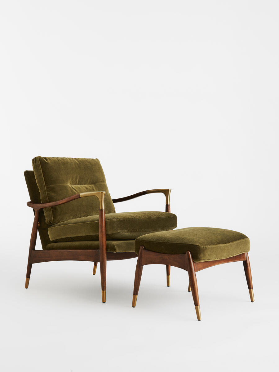 Theodore Armchair - Velvet - Olive - Images - Image 4