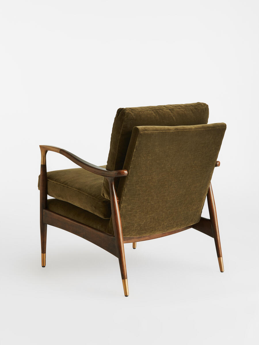 Theodore Armchair - Velvet - Olive - Images - Image 6