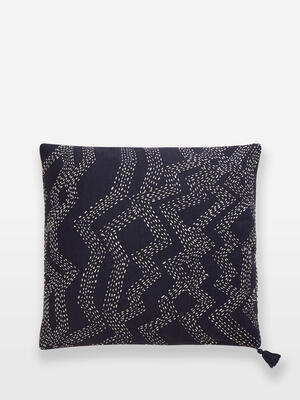 Wick Square Cushion - Navy - Hover Image