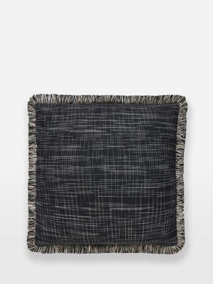 Monica Ikat Cushion - Charcoal - Hover Image
