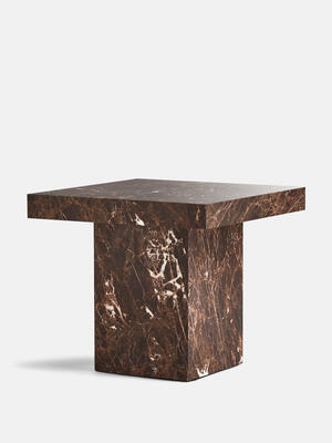 Phoenix Table - Dark Emperador Marble - Tall - Hover Image