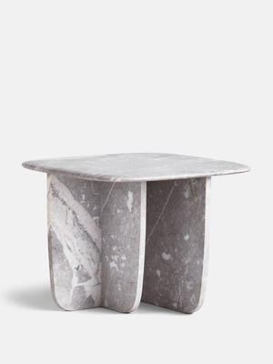 Fawsley Side Table - Grey Emperador Marble - Hover Image