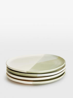 Melrose Side Plate - Green - Set of Four - Listing Image