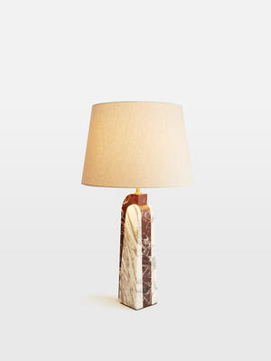 Darcy Marble Table Lamp - White - Listing Image