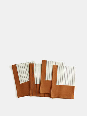 Morin Linen Placemats Rust - Set of Four - Listing Image