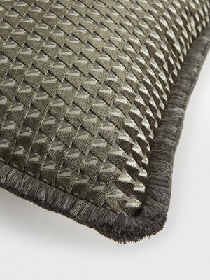 Charis Square Cushion - Large - Charcoal - Hover Image
