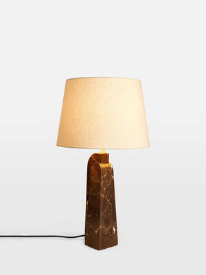 Darcy Marble Table Lamp - Brown - Hover Image
