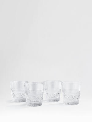 Huxley Cut Crystal Rocks Glass - Set of Four - Listing Image