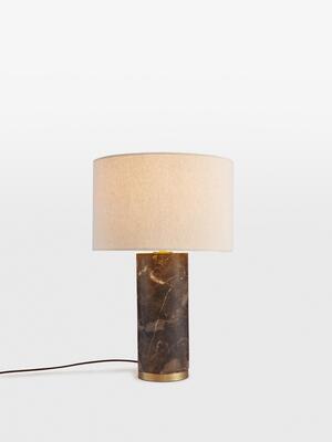 Remi Stone Table Lamp - Brown - Hover Image