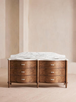 Valerie Double Vanity - Arabescato Marble - Hover Image