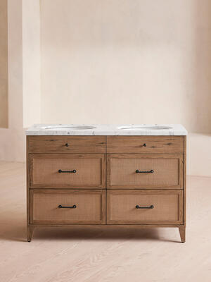 Lusso Double Vanity - Carrara Marble - Hover Image