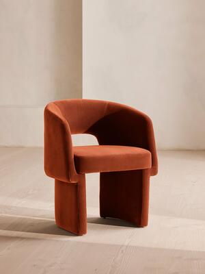 Morrell Dining Chair - Velvet - Rust - Listing Image