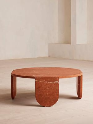 Tobias Coffee Table - Rosso Alicante Marble - Hover Image