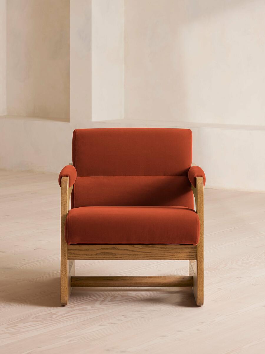 Lara Armchair - Rust - Velvet - Listing - Image 4