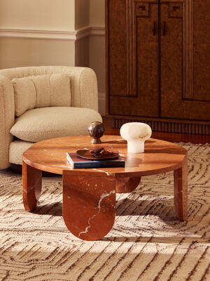 Tobias Coffee Table - Rosso Alicante Marble - Listing Image