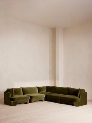 Odell Modular Sofa - Corner Sofa - Velvet - Olive - Listing Image