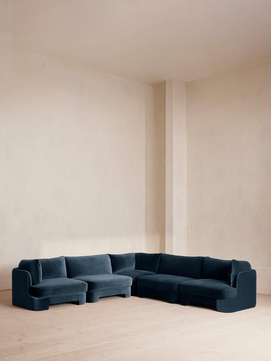 Odell Modular Sofa - Corner Sofa - Velvet - Royal Blue - Listing - Image 1