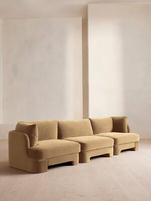 Odell Modular Sofa - Four Seater - Velvet - Camel - Listing Image