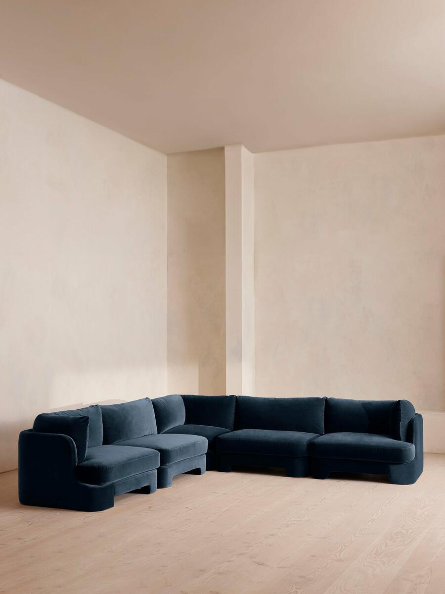 Odell Modular Sofa - Corner Sofa - Velvet - Royal Blue - Images - Image 3