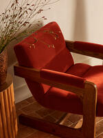 Lara Armchair - Rust - Velvet - Lifestyle - Thumbnail 2