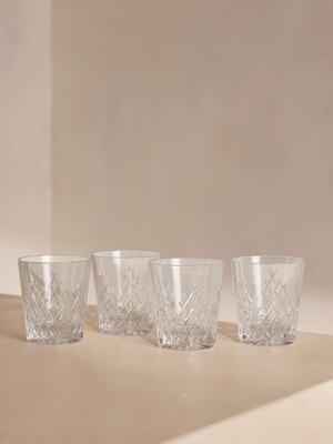 Barwell Cut Crystal Rocks Glass - Set of Four - Listing Image