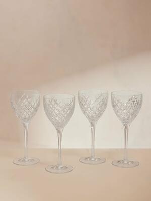 Barwell Cut Crystal Wine Glass - Set of Four - Listing Image