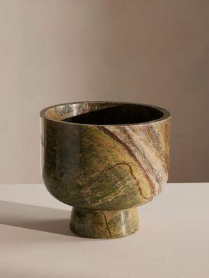 Florenza Champagne Bowl - Green Marble - Listing Image