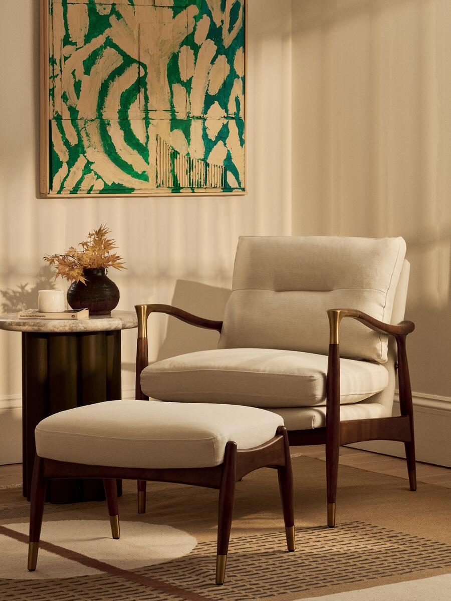 Theodore Armchair - Linen - Natural  - Lifestyle - Image 3