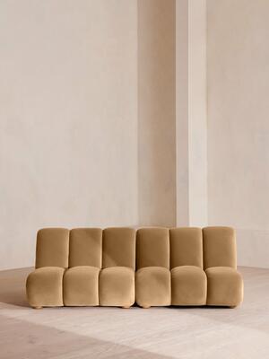 Noelle Modular Sofa - Four Seater - Velvet - Camel - Hover Image
