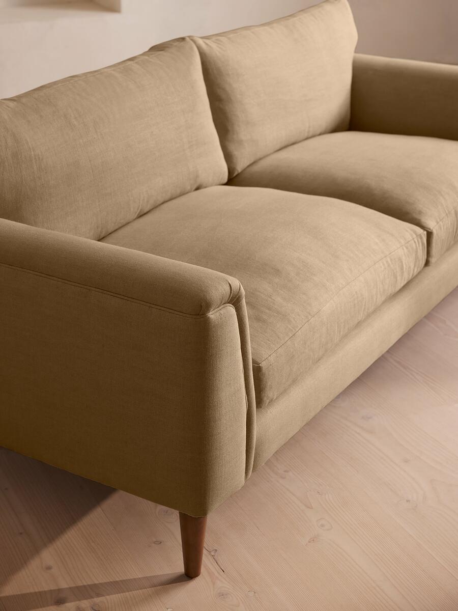 Reya Three Seater Sofa - Linen - Wheat - Images - Image 6