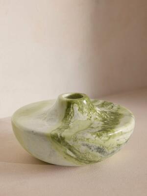 Alma Vase - Wide - Green - Listing Image