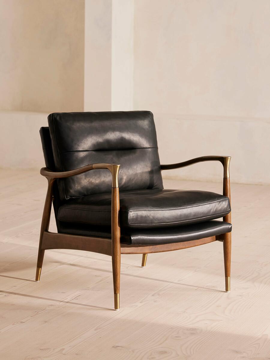 Theodore Armchair - Leather - Black - Listing - Image 1