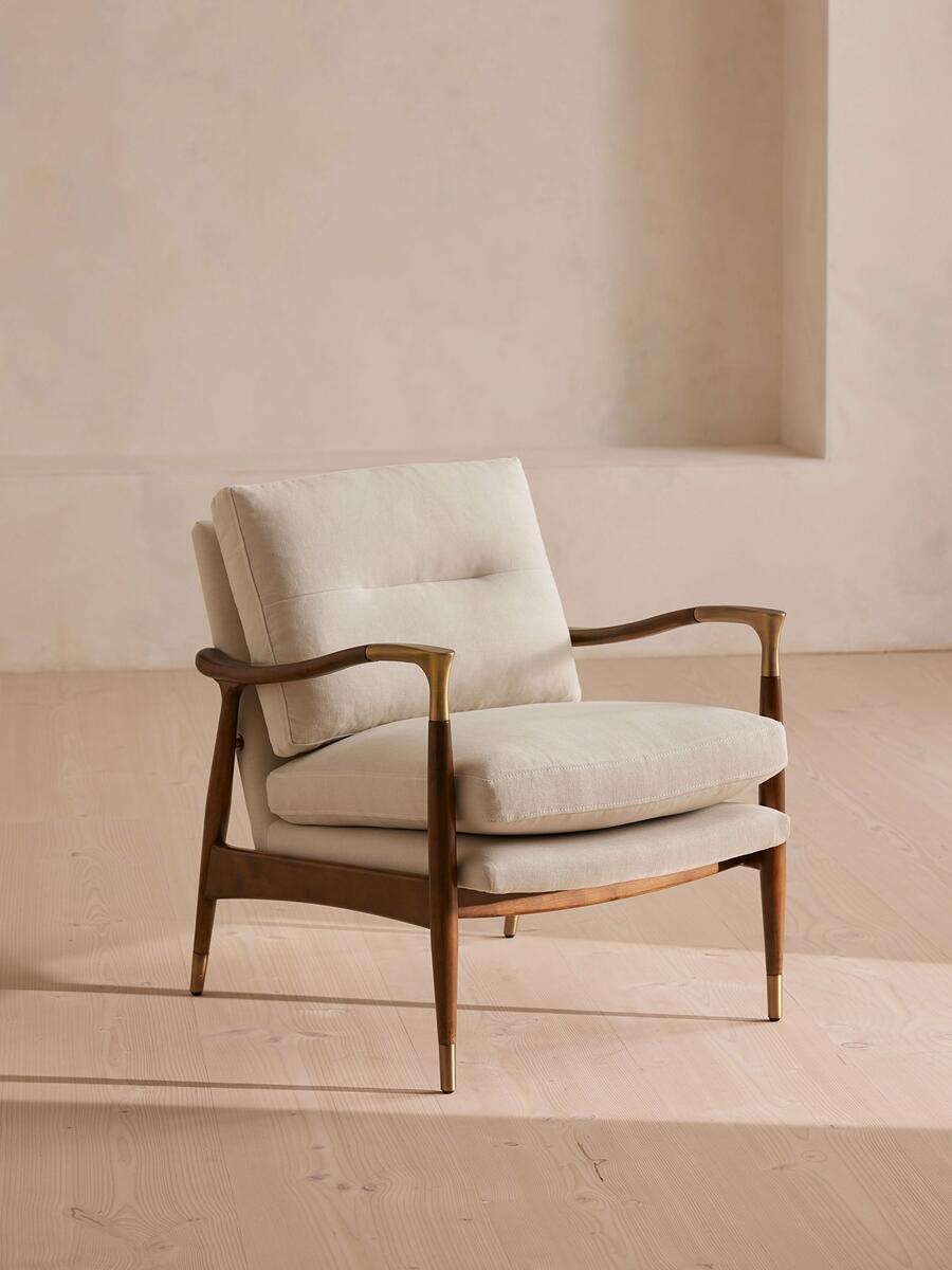 Theodore Armchair - Linen - Natural  - Listing - Image 1