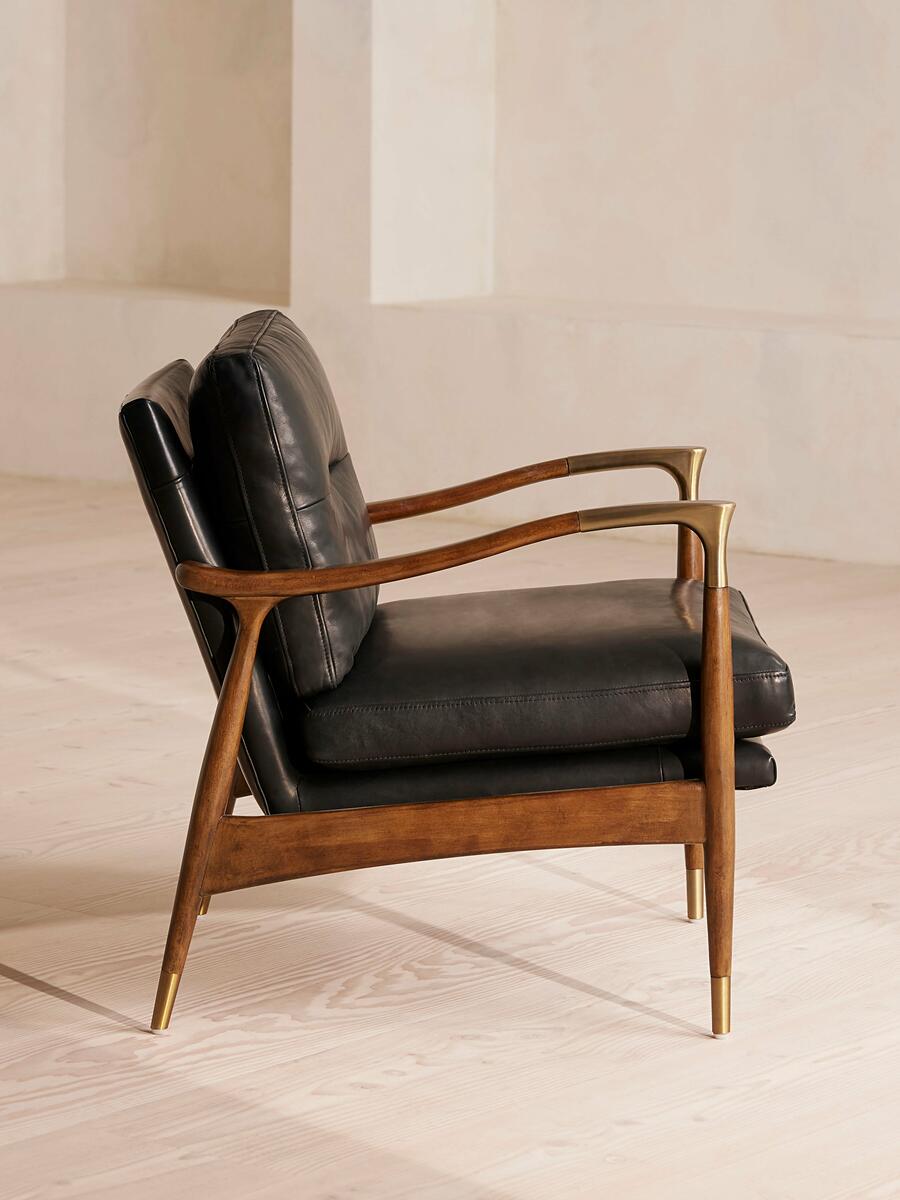 Theodore Armchair - Leather - Black - Images - Image 5