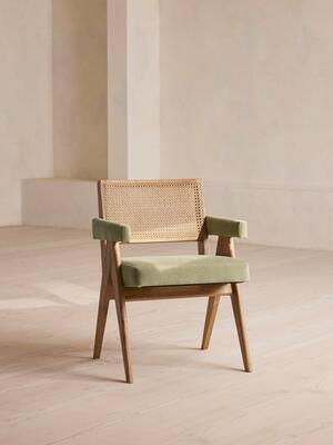 Hayward Dining Chair With Arms - Fern Velvet - Listing Image