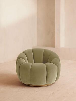 Garret Armchair - Velvet - Lichen - Hover Image