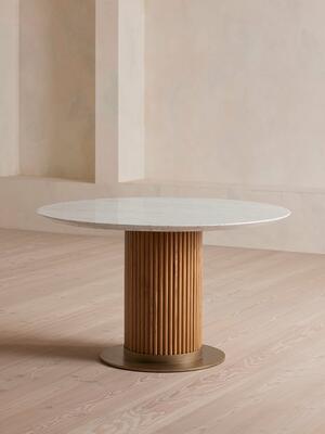Murcell Round Dining Table - Carrara Marble - Listing Image