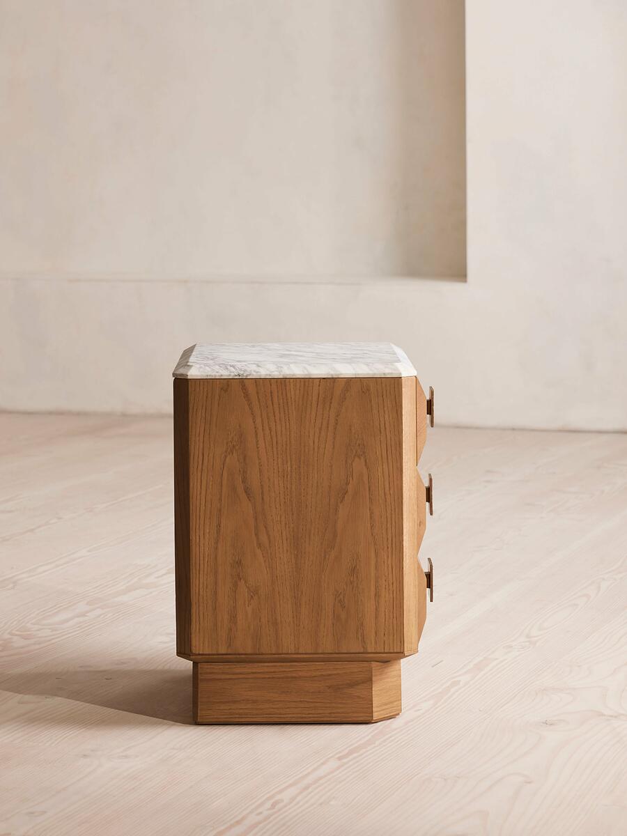 Marius Bedside Table - Small - Arabescato Corchia Marble - Images - Image 4