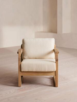 Farmhouse Armchair - Textured Weave - Natural - UK - Hover Image