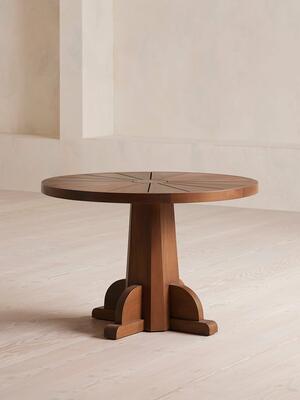 Breno Outdoor Bistro Table - Dark Stained Teak - Hover Image
