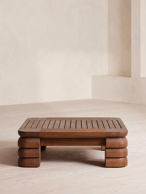 Lucca Coffee Table - Wirebrushed Stained Teak - Hover Image