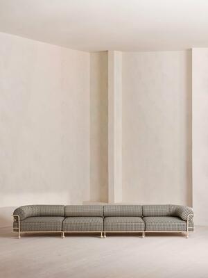 Gaspard Five-Seater Sofa - Geometric - Monochrome - UK - Listing Image