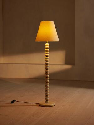Greyson Floor Lamp - High Gloss Lacquer - Cream - Hover Image